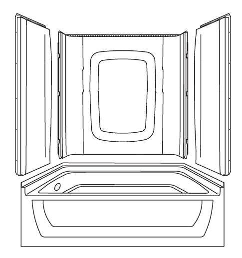 STORE+® HIGH-GLOSS BATH/SHOWER - 71474106