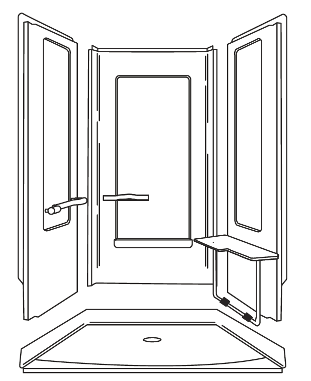 OC-SS-39-ADA OC-SS-39 SWIRL-GLOSS SHOWER STALL - 62055115