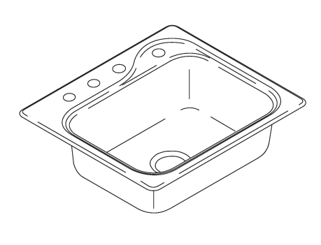 Southhaven® Top-Mount Single-Bowl Kitchen Sinks - F11403-3-NA
